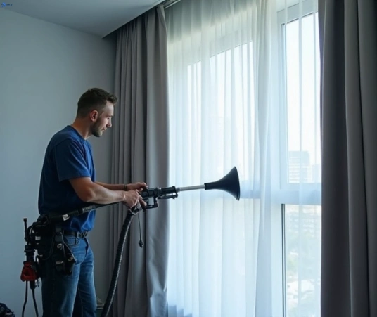 Professional commercial curtain cleaning process equipment Matty Curtain Cleaning bedford-road-vic