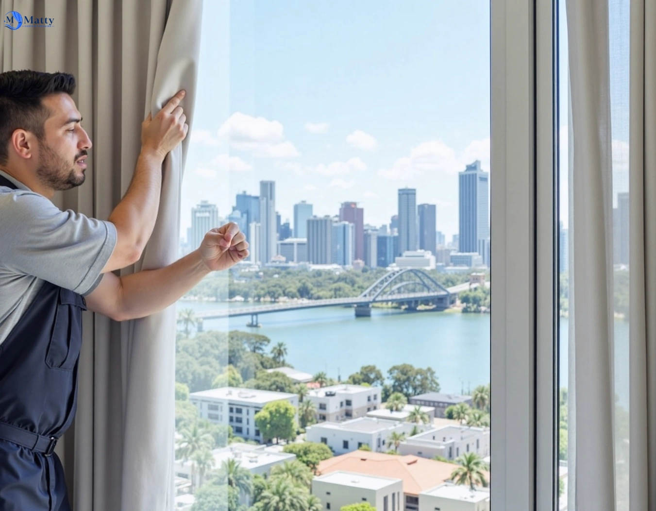 Professional curtain steam cleaning service bedford-road-vic QLD by Matty Curtain Cleaning