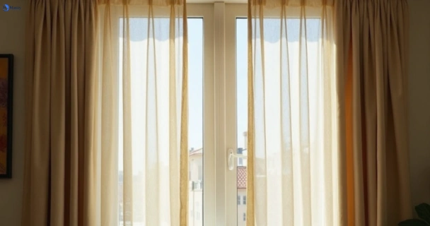 Dusty and dull curtains in bedford-road-vic before steam cleaning